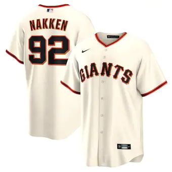 mens nike alyssa nakken cream san francisco giants home rep